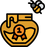 honeybee with jar